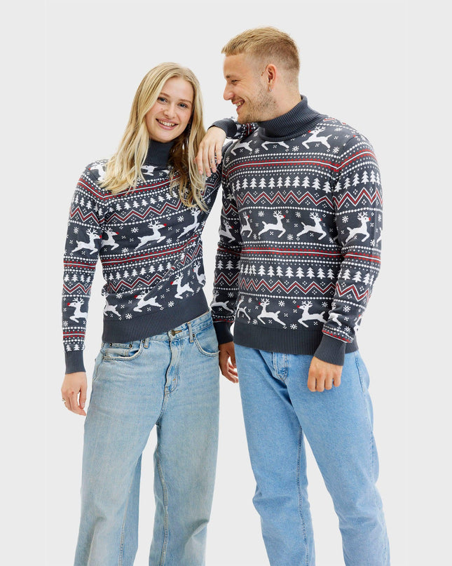 Stylish Highneck Christmas Sweater for Men