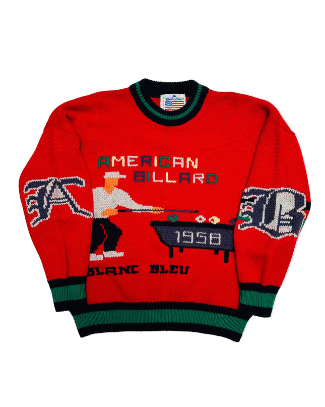 Vintage-Pullover – Amerikanisches Billard | Weihnachtskleidung