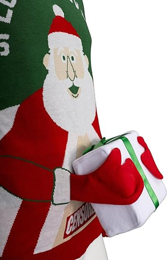 Sonderlieferung Weihnachtsmann 3D Geschenk Hässlicher Weihnachtspullover