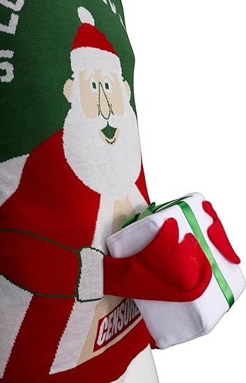 Sonderlieferung Weihnachtsmann 3D Geschenk Hässlicher Weihnachtspullover