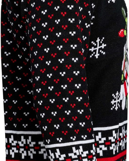 Totenkopf-Weihnachtsmann-Lichter-hässlicher Weihnachtspullover