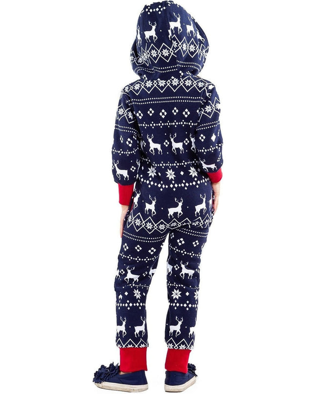Boy's / Girl's Blue Fair Isle Reindeer Jumpsuit