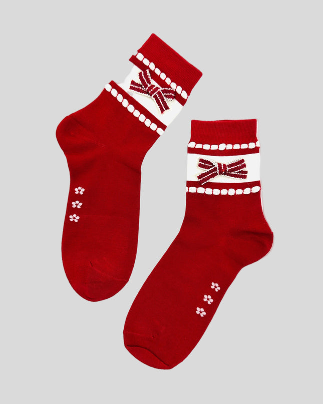 Socken – Niedliches rotes Design II – Festliches Accessoire