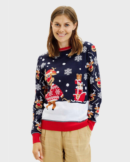 Bringing Christmas Gifts Sweater - Women