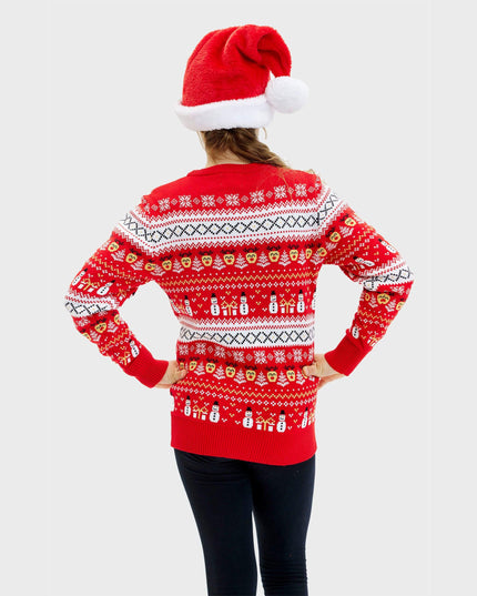 Reindeer Style Red Sweater for Kids