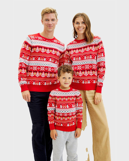 Reindeer Style Red Sweater for Kids