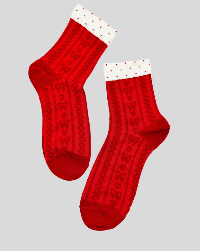 Socken – Niedliches rotes Design IV – Festliches Accessoire