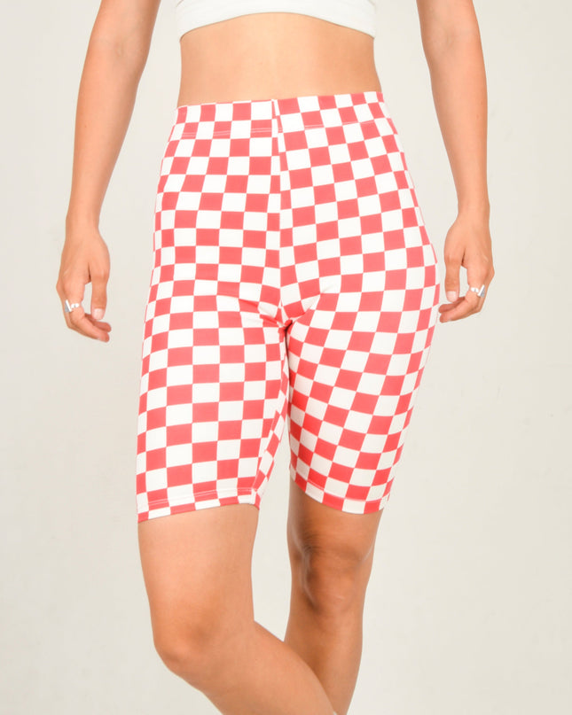 Radhose - Pepita Red Design für aktive Kleidung