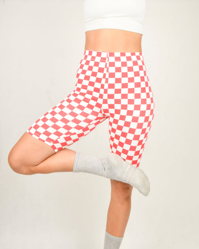 Radhose - Pepita Red Design für aktive Kleidung