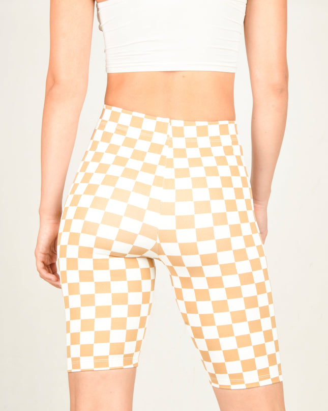 Radlerhose – Pepita Beige Design für lässigen Komfort