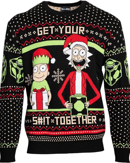 Rick and Morty Get Your Act Together Ugly Christmas Sweater