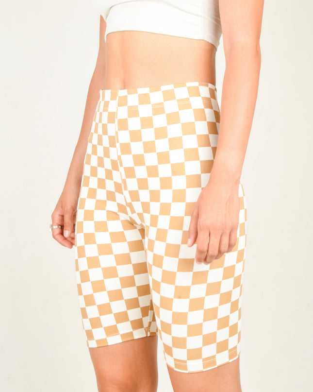 Radlerhose – Pepita Beige Design für lässigen Komfort