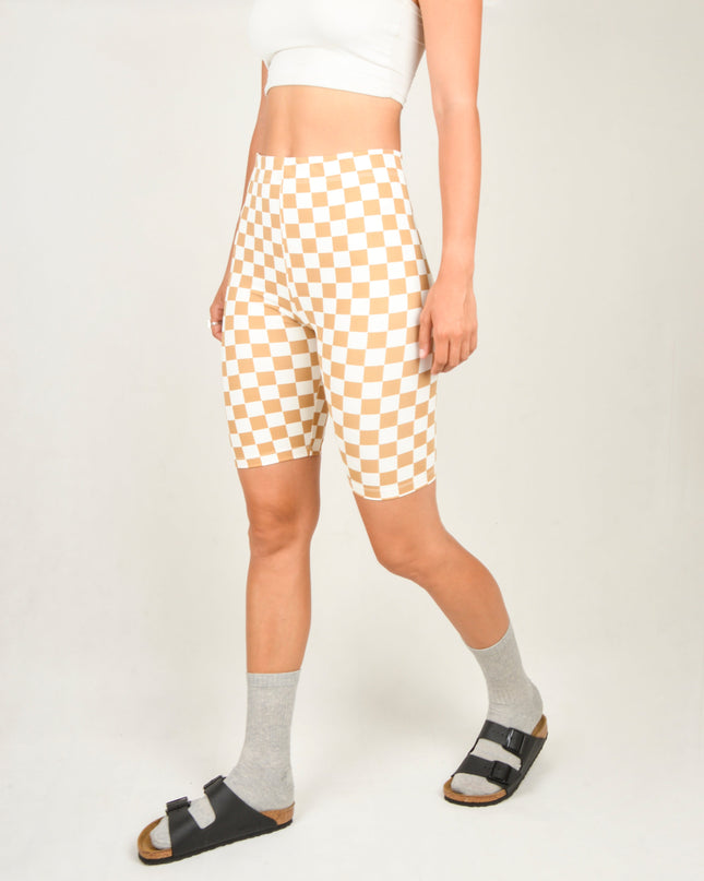 Radlerhose – Pepita Beige Design für lässigen Komfort