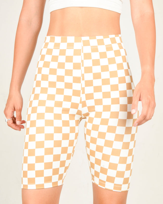 Radlerhose – Pepita Beige Design für lässigen Komfort