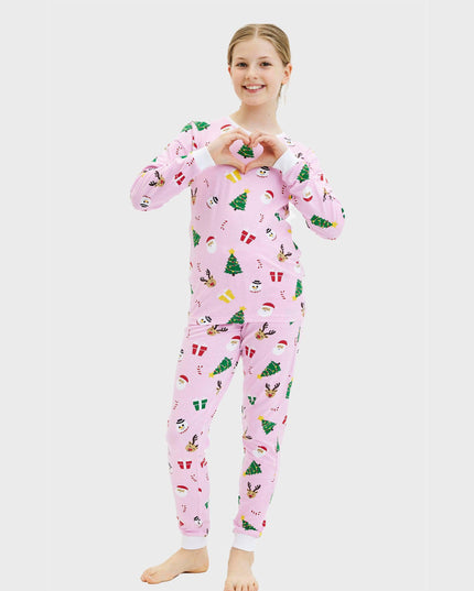 Pinkish Christmas Pajamas for Kids - All-Year Comfort