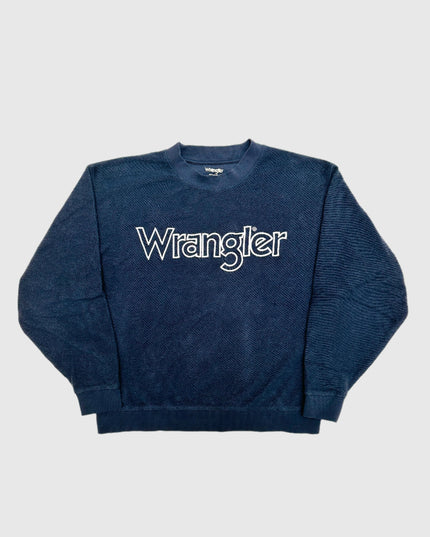 Vintage Wrangler blauer Pullover – Festtagskollektion für alle