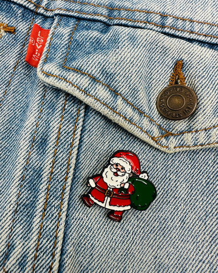 Brooch - Santa with Bag II | Holiday Accessories for Christmas