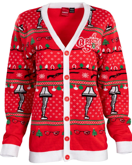 A Christmas Story Leg Lamp Button Up Cardigan