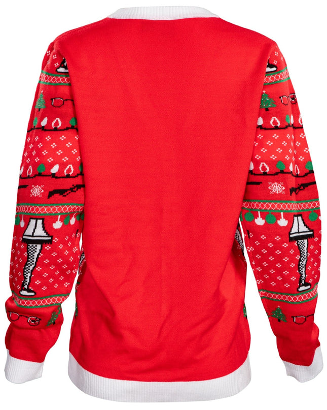 Weihnachtsgeschichte: Beinlampe, Strickjacke mit Knöpfen