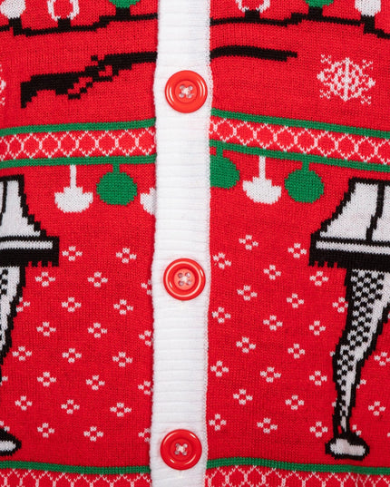 A Christmas Story Leg Lamp Button Up Cardigan