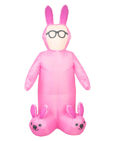 Aufblasbare Weihnachtsdekoration: Ralphie, rosa Hase