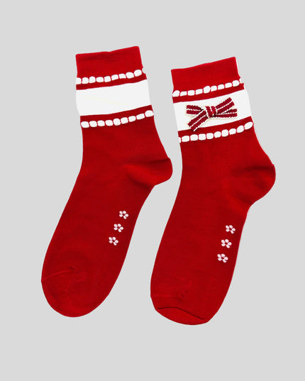 Socks - Cute Red Design II - Festive Accessory
