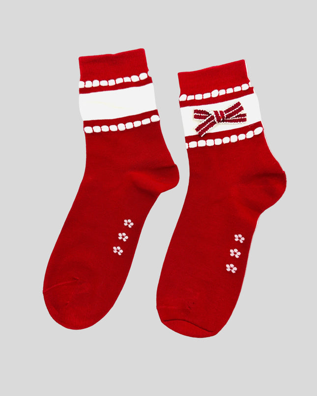 Socken – Niedliches rotes Design II – Festliches Accessoire