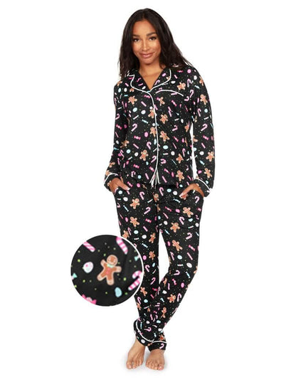 Women's Seasonal Sweets Lapel Pajama Set