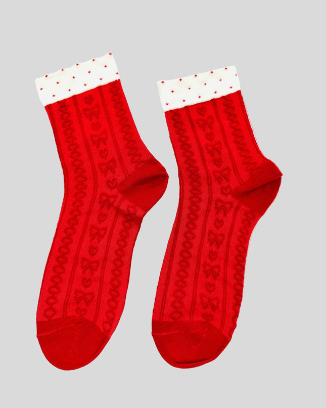 Socken – Niedliches rotes Design IV – Festliches Accessoire