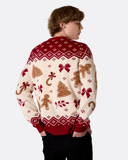 Men's Gingerbread Christmas Sweater for Holiday Fun