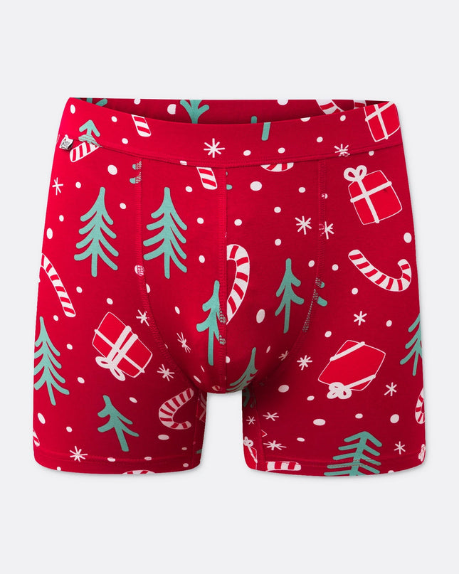 Boxershorts mit rotem Weihnachtsmuster