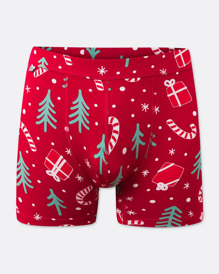 Boxershorts mit rotem Weihnachtsmuster