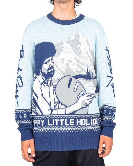 Bob Ross Happy Little Holidays Pullover
