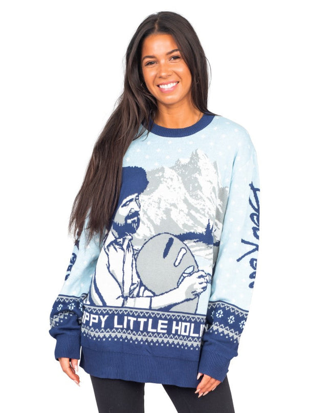 Bob Ross Happy Little Holidays Pullover