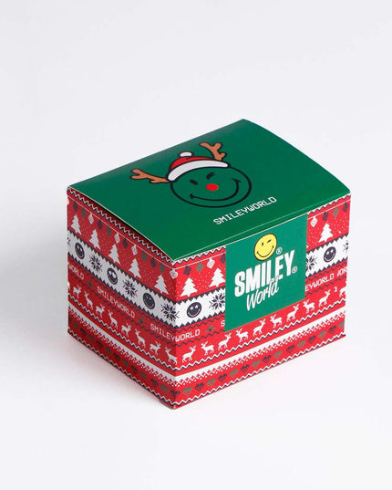 Red Christmas Boxers for Men with Smile and Mug