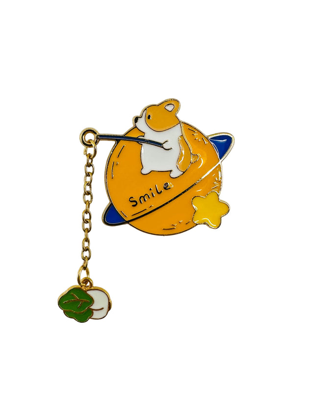 Space Corgi Anstecknadel | Weihnachtspyjamas und Accessoires für die ganze Familie