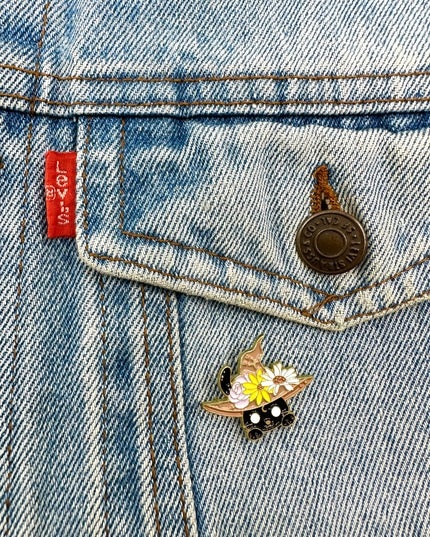Witch Cat Enamel Pin Badge