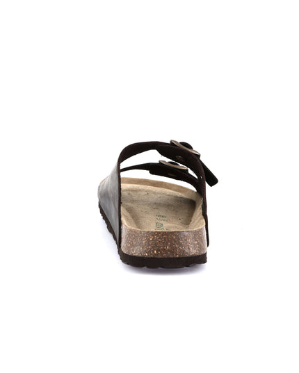 Grünland Mogano Herren-Hausschuhe mit doppeltem Riemen