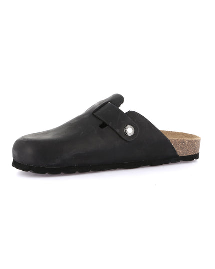Grünland Schwarze Damen-Clogs