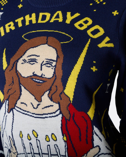 Weihnachtspullover für Herren mit Geburtstagsmotiv