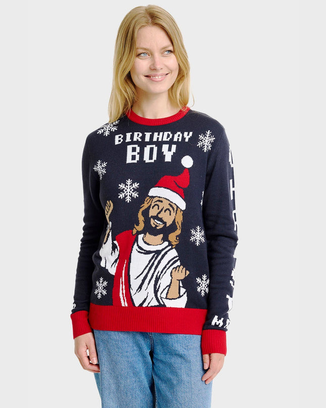 Women's Birthday Boy Christmas Sweater