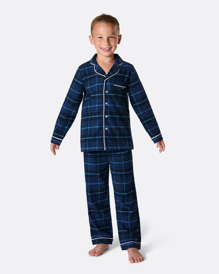 Blue Flannel Family Christmas Pajamas | Warm Holiday Sleepwear