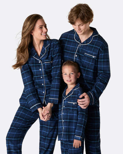 Blue Flannel Family Pyjamas