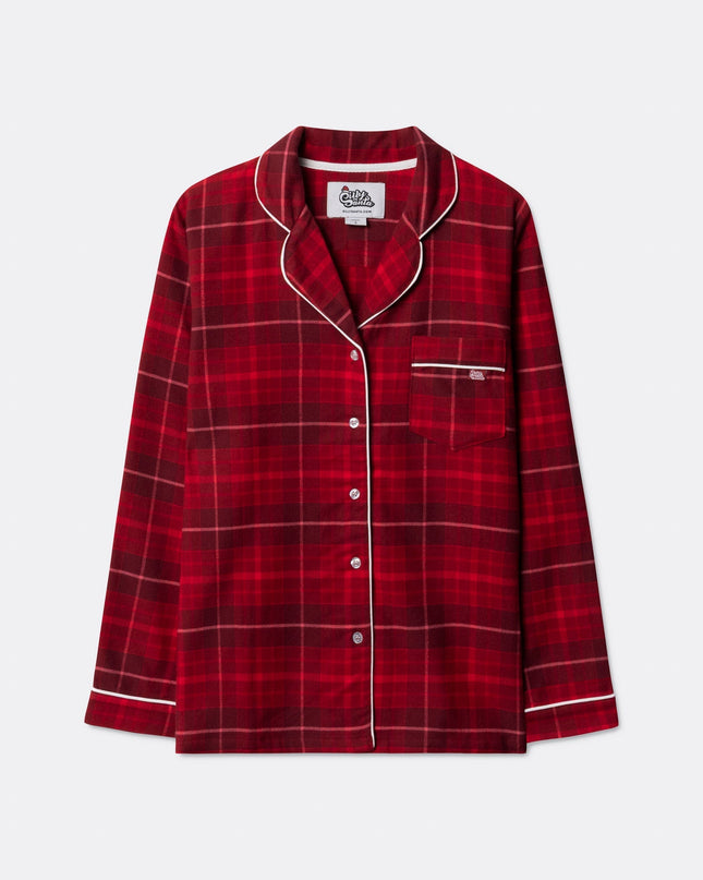 Weihnachtspyjamas aus rotem Flanell für Kinder