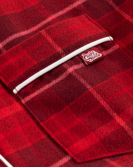 Weihnachtspyjamas aus rotem Flanell für Kinder