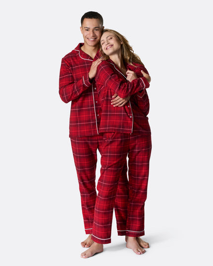 Men's Red Flannel Christmas Pyjamas
