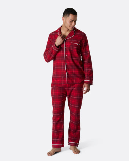 Men's Red Flannel Christmas Pyjamas