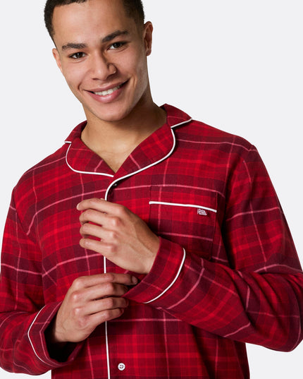 Men's Red Flannel Christmas Pyjamas