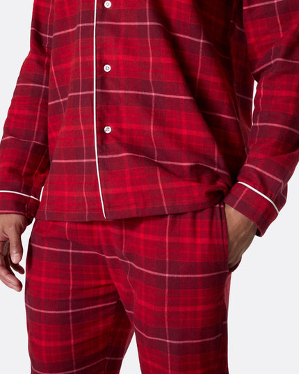 Men's Red Flannel Christmas Pyjamas