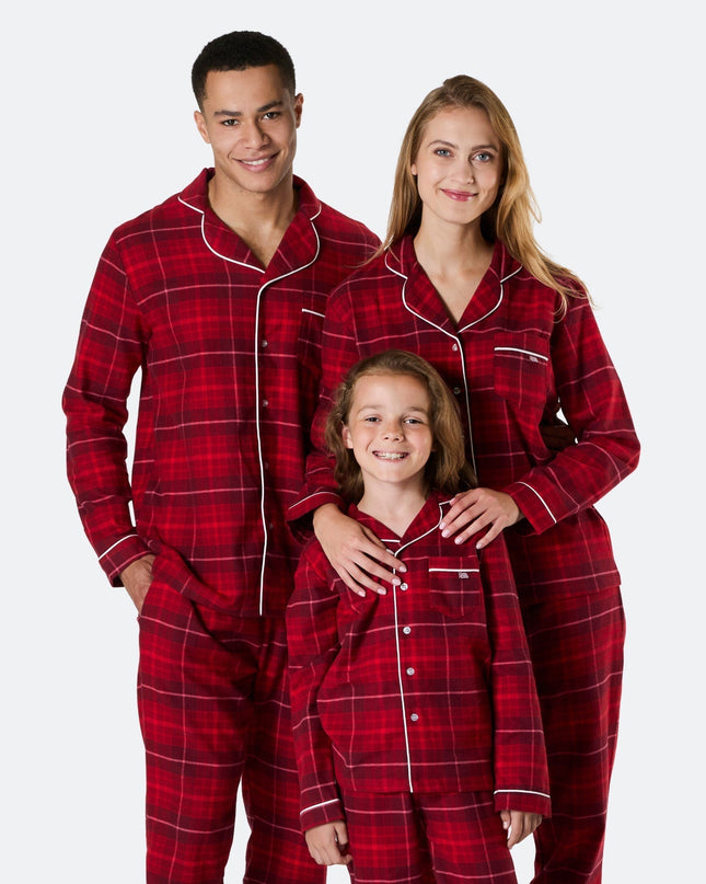 Family Red Flannel Christmas Pajamas